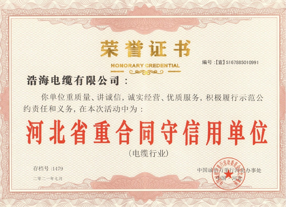 1-河北省重合同守信用单位